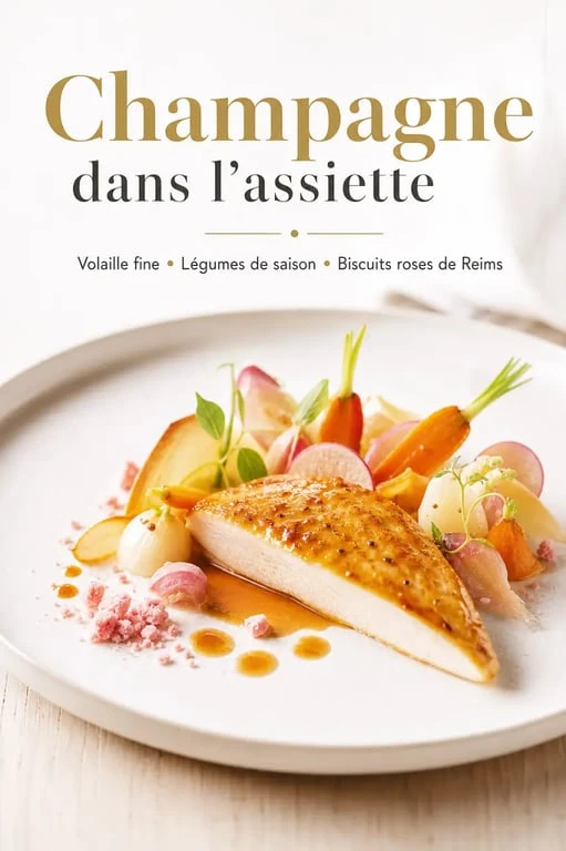 Assiette gastronomique pour un traiteur dans la Marne mettant en valeur les produits locaux