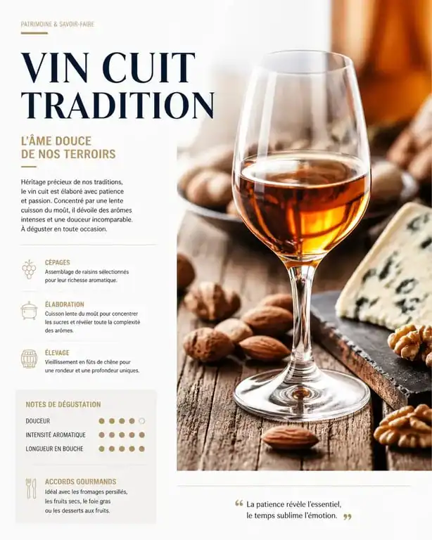 Verre de vin cuit apéritif français servi avec des fruits secs et du fromage