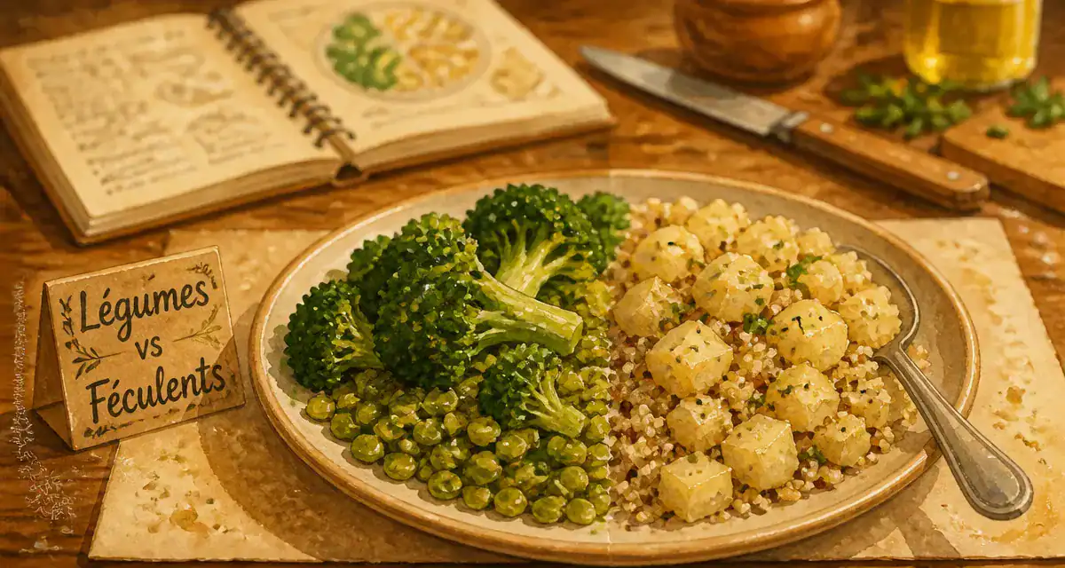 Liste des legumes et feculents : assiette équilibrée légumes et féculents