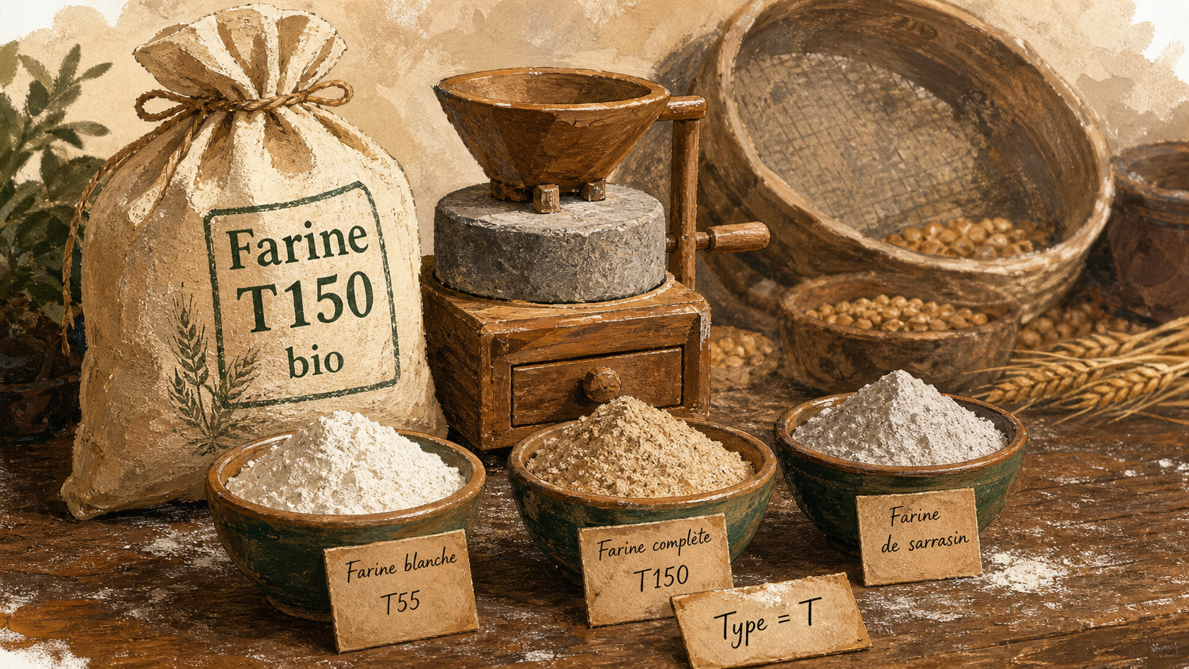 Meilleure farine pour la sante : T150 bio contre T45