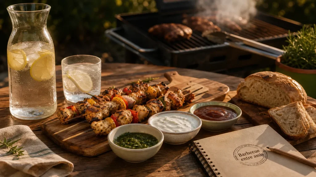 Barbecue entre amis : braises maîtrisées, menu varié et ambiance fluide