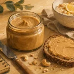 Beurre de noix de cajou crémeux maison sur tartine