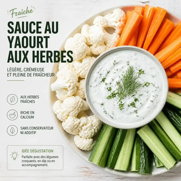 Bol de sauce au yaourt pour crudités avec légumes frais