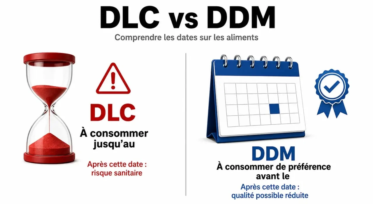 Différence entre DLC et DDM pour savoir combien de temps après la date consommer un aliment