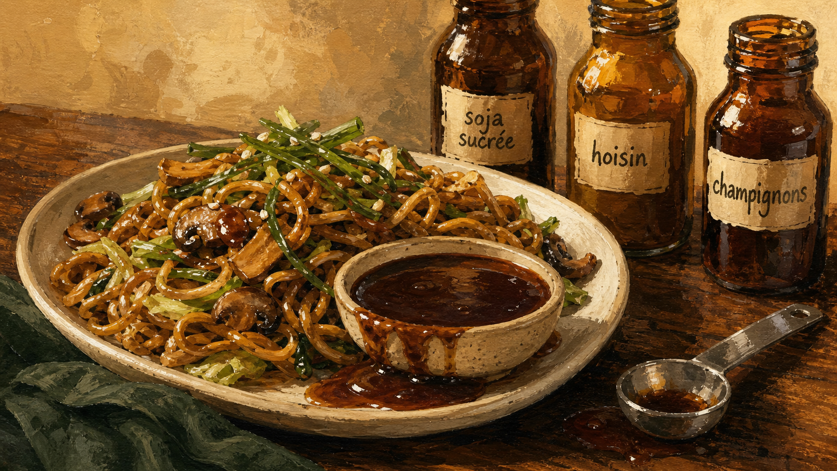 Par quoi remplacer la sauce huitre : bols de substitution soja, hoisin et champignons