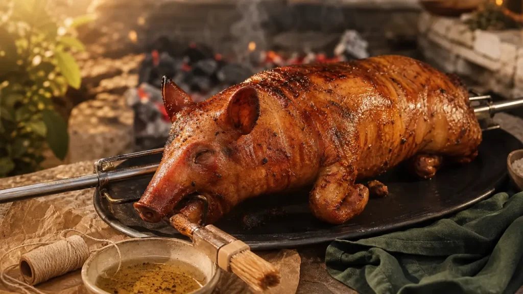 Porcelet à la broche : choisir le poids, préparer la farce et réussir la cuisson