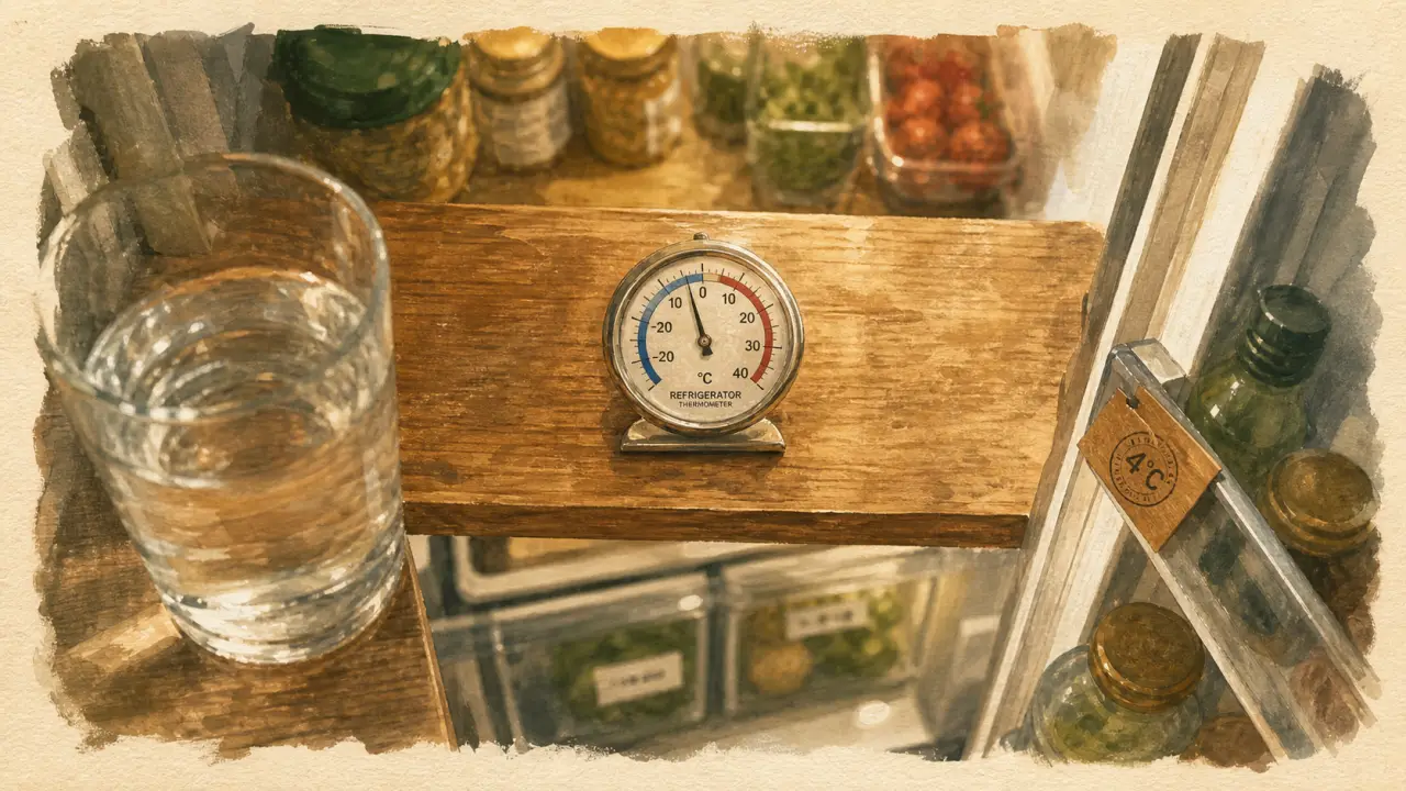 Quelle température dans un frigo : thermomètre réglé à 4°C