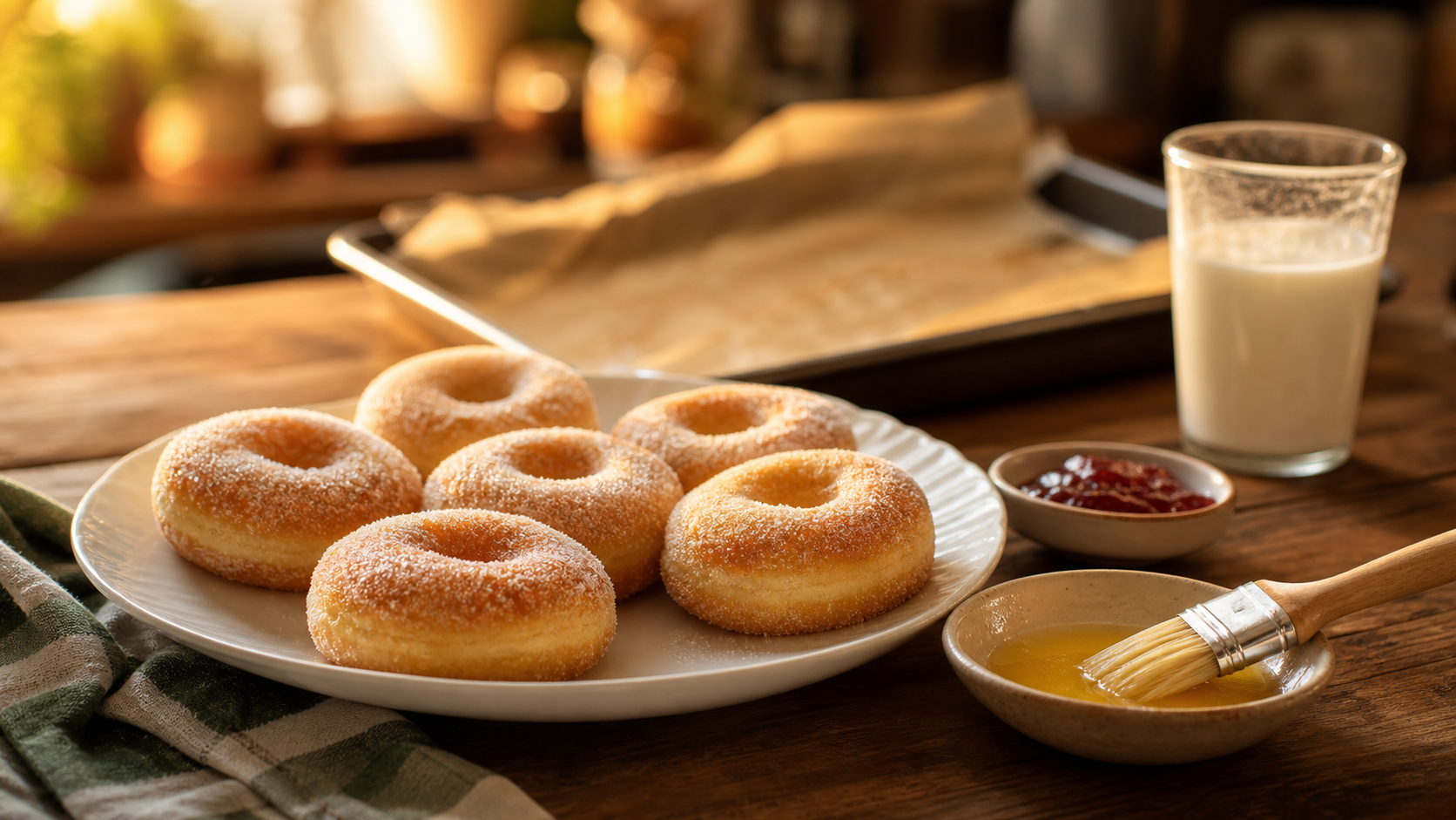 Recette des beignets au four moelleux, beignets dorés au sucre
