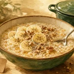 Recette de porridge à la banane et cannelle, bol crémeux