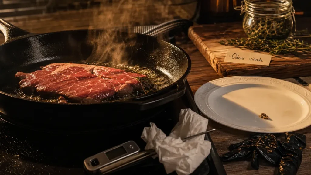 Viande qui sent fort à la cuisson : odeur normale, viande avariée ou souci de conservation ?