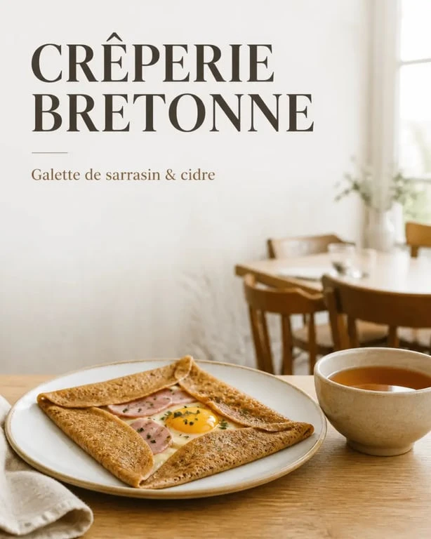 L’Épi de Blé : ambiance de crêperie bretonne avec galette de sarrasin et bolée de cidre
