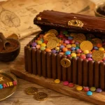 Gateau rigolo anniversaire au chocolat avec smarties et décors faciles