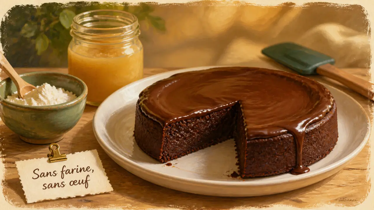 Gâteaux sans farine et sans œuf, pâte qui tient, gâteau chocolat