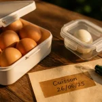 Œuf dur combien de temps au frigo : 1 semaine avec coquille intacte