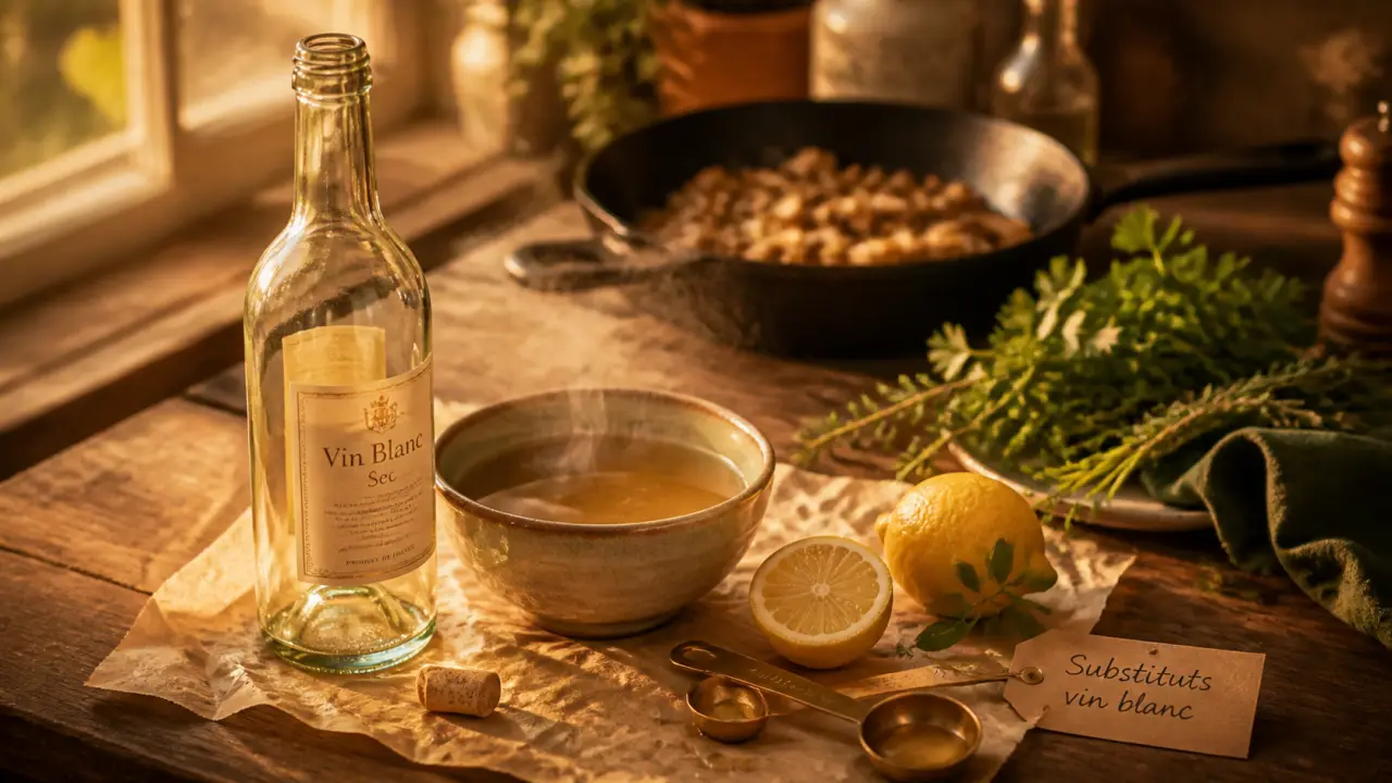 Par quoi remplacer le vin blanc en cuisine : substituts vin blanc