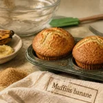 Recette muffin banane moelleux : muffins banane dorés