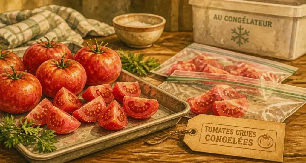 Congeler des tomates crues préserve leur goût, mais change leur texture
