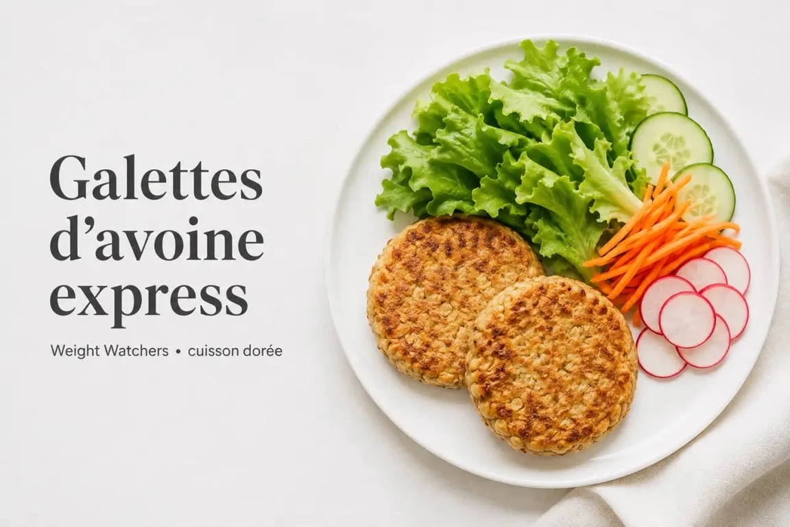 Recette flocon d avoine weight watchers : galettes d’avoine express avec salade et crudités
