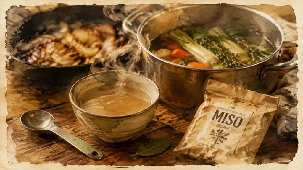 Bouillon de volaille : miso, légumes ou sauce soja, quoi choisir selon votre plat ?