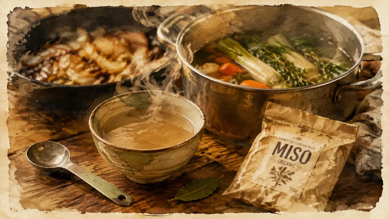 Par quoi remplacer le bouillon de volaille : miso, légumes ou sauce soja en bouillon fumant