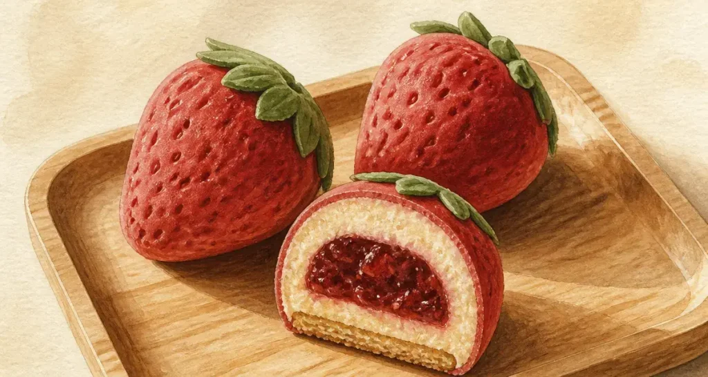 Le trompe-l’œil fraise réussit son illusion grâce à une coupe aussi travaillée que sa forme