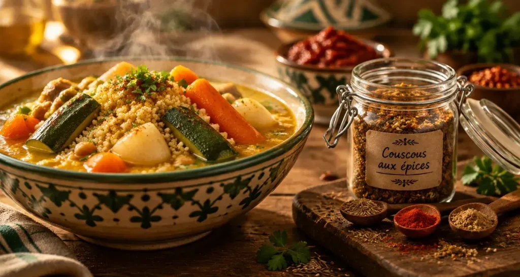 Couscous épicé : le bon dosage pour un bouillon parfumé sans excès