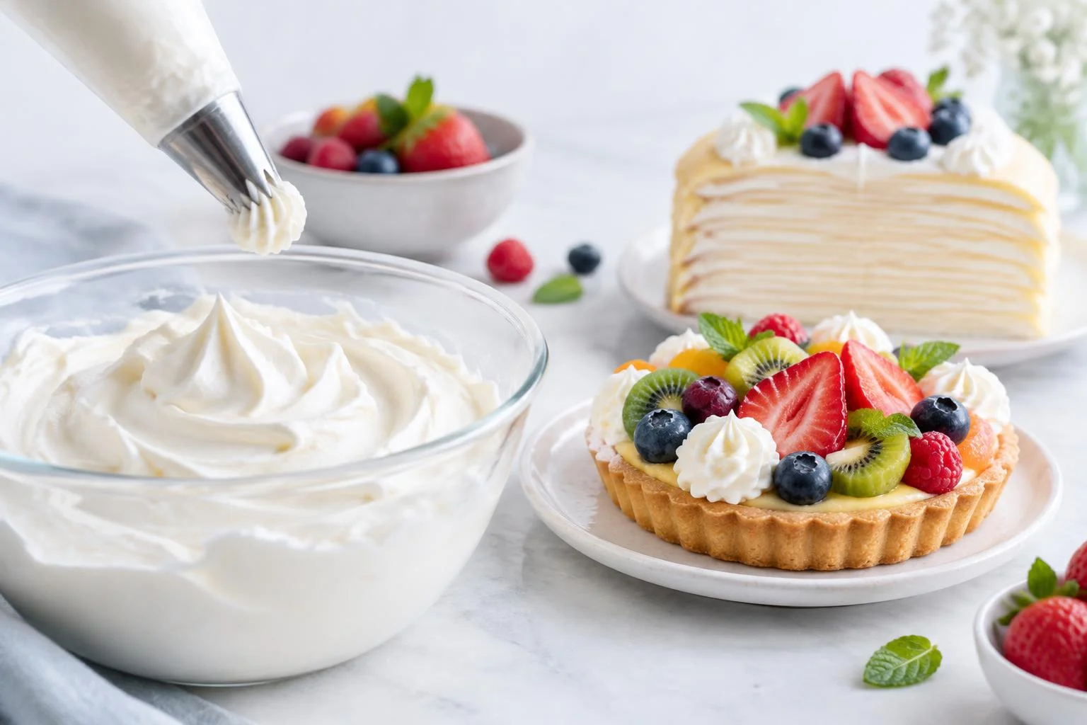 Crème fouettée parfaite : mousseuse, stable et tenue