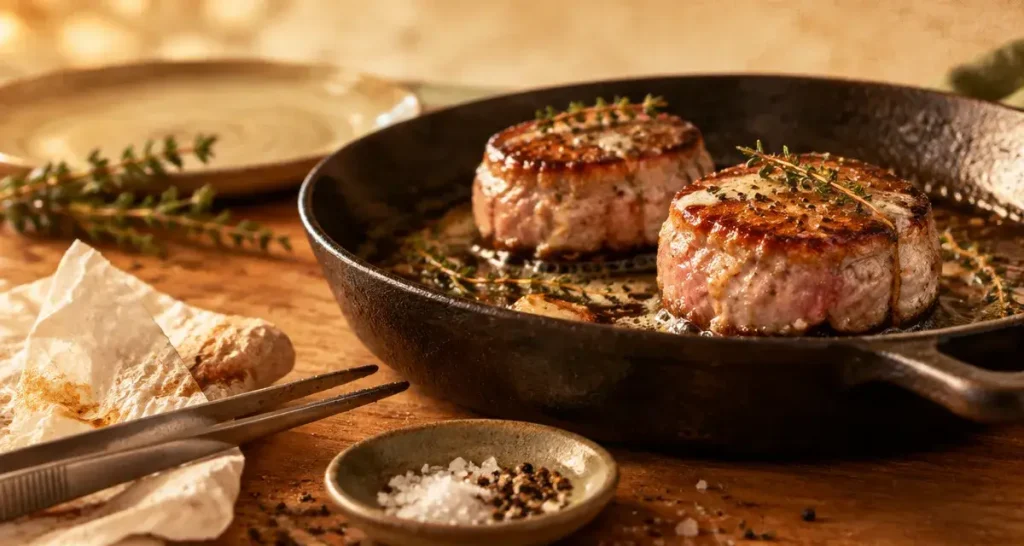Cuisson des grenadins de veau : le bon feu pour garder une viande tendre