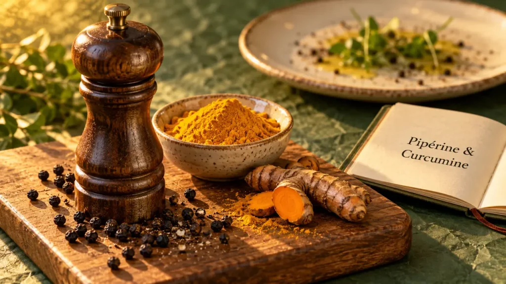 Pourquoi consommer du curcuma avec du poivre noir ? Absorption, doses et précautions