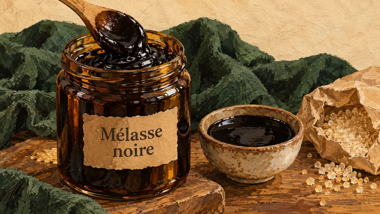 Qu est ce que la melasse : pot de mélasse noire