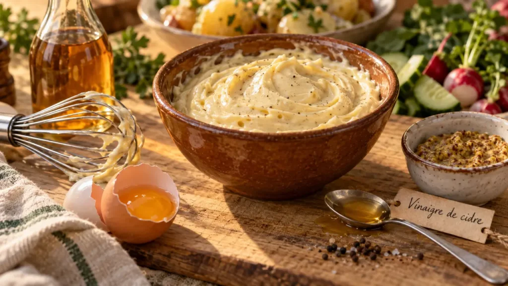 Le vinaigre de cidre donne une mayonnaise équilibrée, avec quelques alternatives selon le plat