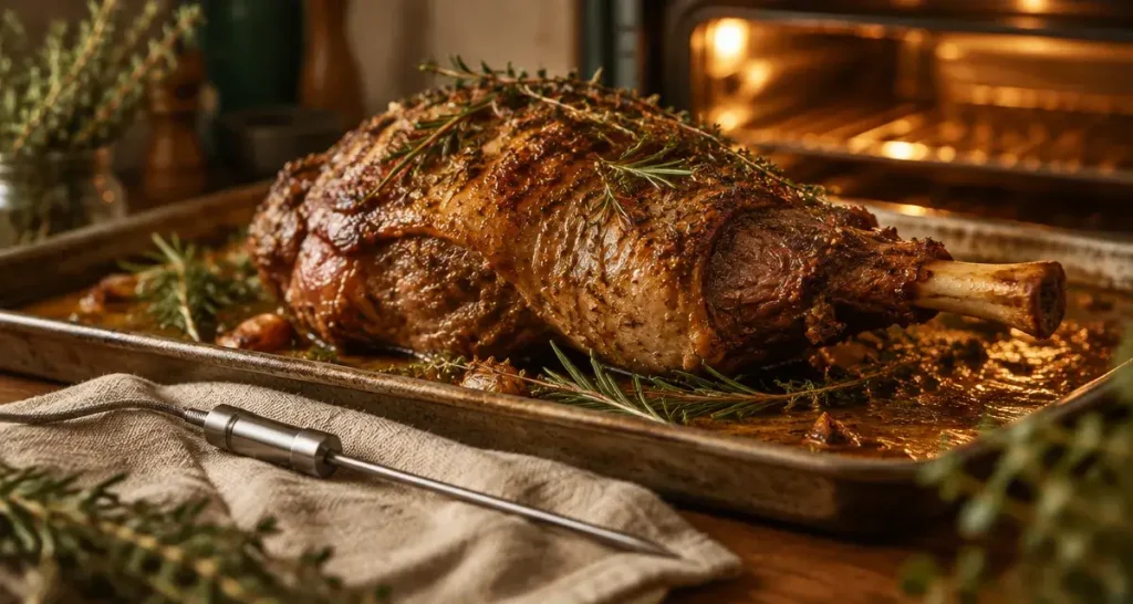 Un gigot de 2 kg cuit 60 minutes à 220 °C pour rester rosé
